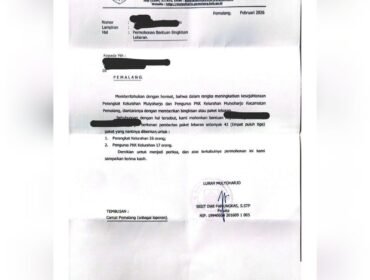 Tangkap Layar, Surat Berkop Kelurahan Mulyoharjo Pemalang Minta Bantuan Bingkisan Lebaran