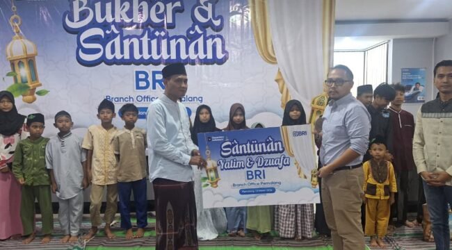 BRI Branch Office (BO) Pemalang menggelar acara buka puasa bersama (bukber) sekaligus memberikan santunan kepada anak yatim dan dhuafa