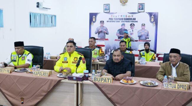Monitoring Malam Takbiran 2026, Forkopimda Pemalang Siaga di Pos Gandulan