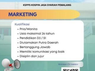 Info Loker! Kospin Jasa Syariah Pemalang Buka Lowongan Kerja Marketing, Simak Syaratnya