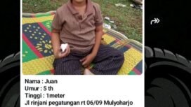 Tangkap layar! Anak 5 Tahun di Pemalang Dilaporkan Hilang, Warga Diminta Bantu Pencarian