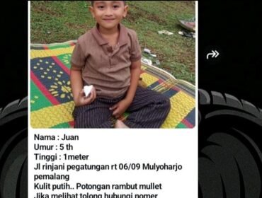 Tangkap layar! Anak 5 Tahun di Pemalang Dilaporkan Hilang, Warga Diminta Bantu Pencarian