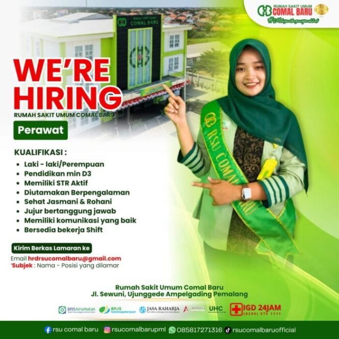 
					RSU Comal Baru Buka Lowongan Kerja