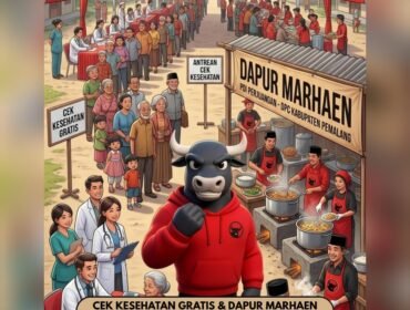DPC PDI Perjuangan Pemalang Gelar Cek Kesehatan Gratis dan Dapur Marhaen