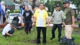 Peringati HPSN, Bupati Pemalang dan Forkopimda Gelar Aksi Bersih dan Tanam Pohon