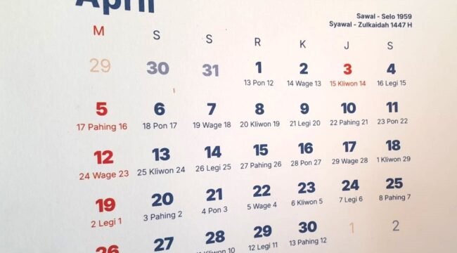 Catat! Hari-Hari Besar Nasional Sepanjang Bulan April 2026, Ini Daftarnya