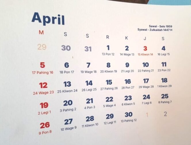 
					Catat! Hari-Hari Besar Nasional Sepanjang Bulan April 2026, Ini Daftarnya