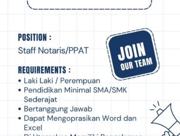 Info Loker! Kantor Notaris/PPAT di Pemalang Buka Lowongan, Minimal Lulusan SMA/SMK