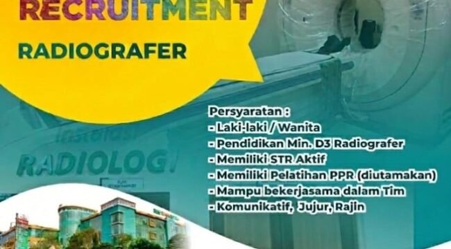 Info Loker! RSU Siaga Medika Pemalang Buka Lowongan Radiografer, Ini Syaratnya