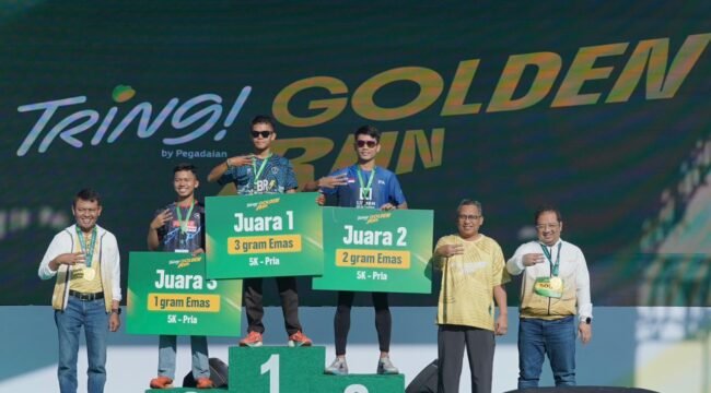 PT Pegadaian sukses menyelenggarakan ajang lari perdana bertajuk Tring! Golden Run 2026 yang diikuti ribuan pencinta olahraga lari.