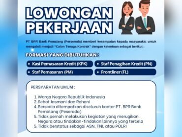 BPR Bank Pemalang Buka Lowongan Kerja 2026, Ini Syarat dan Cara Daftarnya