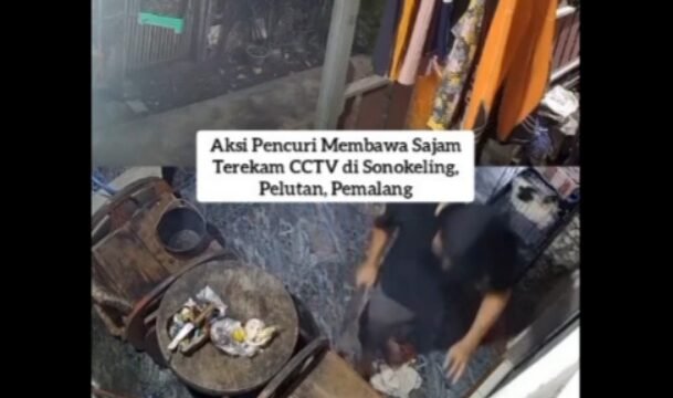 Aksi Pencuri Bersenjata Tajam Terekam CCTV di Sonokeling Pelutan Pemalang, Warga Diminta Waspada