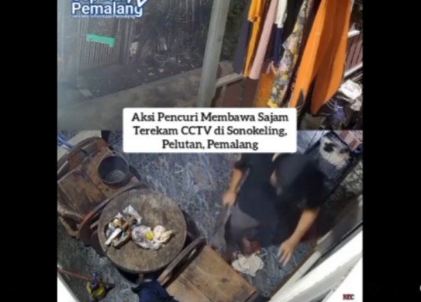 Aksi Pencuri Bersenjata Tajam Terekam CCTV di Sonokeling Pelutan Pemalang, Warga Diminta Waspada