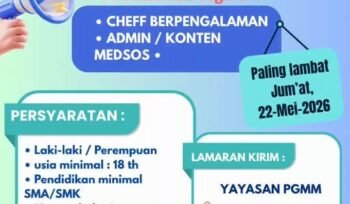 Info Loker! Lowongan Kerja Dapur SPPG Kota Semarang, Butuh Chef dan Admin Medsos