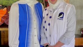 Foto Bersama - Ketua DPP PUAN Putri Zulkifli Hasan, S.Mn., M.Bus. bersama Ketua DPW PUAN Jateng, Hj Umi Surotud Diniyah, SE (kanan)