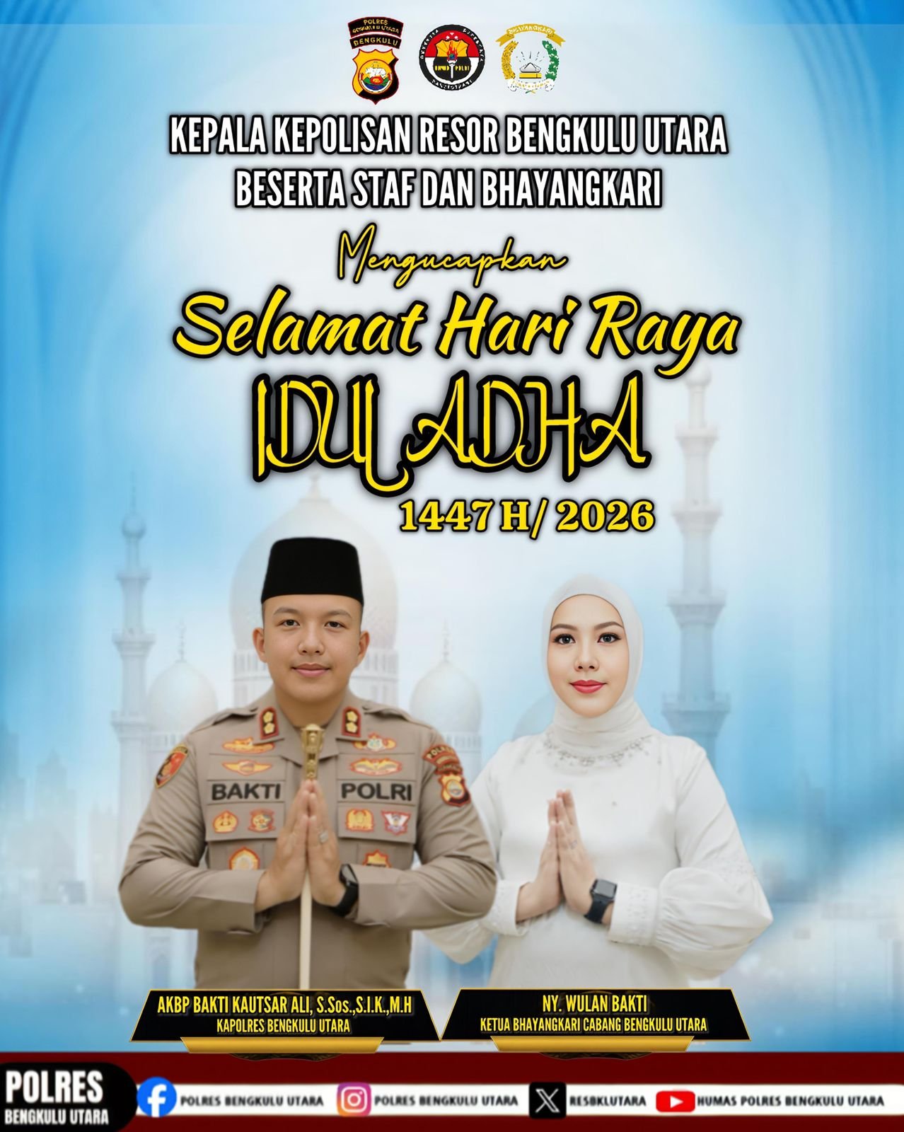 Kapolres Bengkulu Utara Ajak Masyarakat Maknai Idul Adha dengan Keikhlasan dan Kepedulian