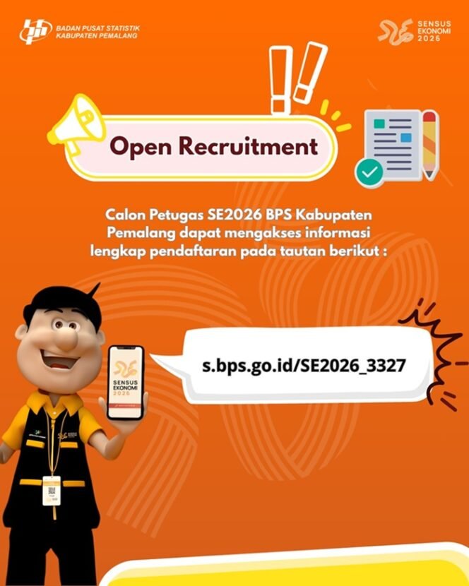 
					BPS Pemalang Buka Rekrutmen Petugas Sensus Ekonomi 2026, Ini Syaratnya