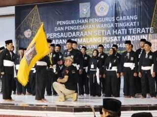 Sebanyak 368 calon warga Tingkat I Persaudaraan Setia Hati Terate (PSHT) Cabang Pemalang Pusat Madiun resmi disahkan dalam prosesi yang berlangsung di Gedung Serbaguna Pemalang, Sabtu (20/6/2026).