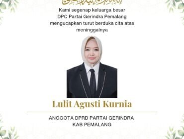 Sekretaris Fraksi Gerindra DPRD Pemalang Fahmidh Dhuha Sampaikan Duka Mendalam atas Wafatnya Lulit Agusti Kurnia