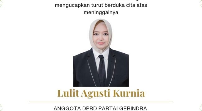 Sekretaris Fraksi Gerindra DPRD Pemalang Fahmidh Dhuha Sampaikan Duka Mendalam atas Wafatnya Lulit Agusti Kurnia