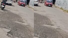 Jalan di Depan Stasiun Pemalang Rusak, Pengendara Harus Ekstra Hati-hati