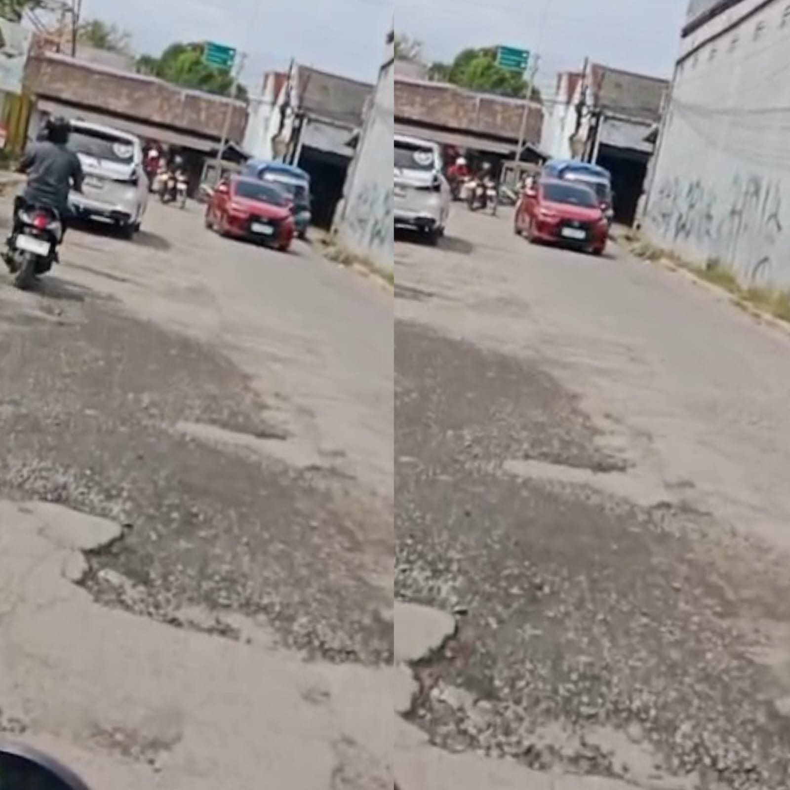 Jalan di Depan Stasiun Pemalang Rusak, Pengendara Harus Ekstra Hati-hati