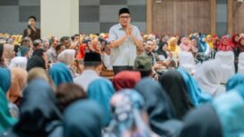 Wakil Ketua DPRD Provinsi Jawa Tengah, Mohammad Saleh mendampingi kunjungan kerja Menteri Kependudukan dan Pembangunan Keluarga/Kepala BKKBN, Wihaji di Kabupaten Purworejo, Kamis (18/6/2026).