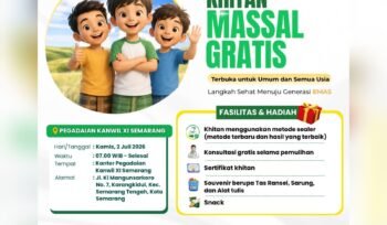 Pegadaian Kanwil XI Semarang Gelar Khitan Massal Gratis 2 Juli 2026, Terbuka untuk Semua Usia"