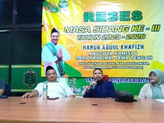 Anggota Komisi B DPRD Provinsi Jawa Tengah, Harun Abdul Khafidz, menggelar kegiatan reses bersama jajaran Pengurus Himpunan Mahasiswa Islam (HMI) dan Korps Alumni HMI (KAHMI) Kabupaten Pemalang