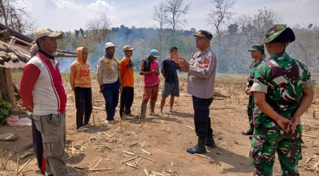 Kapolsek Jatinegara Iptu Marsono Memberikan edukasi kebakaran hutan dan lahan