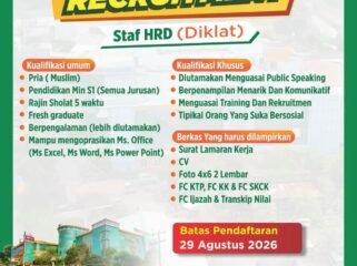 RSU Siaga Medika Pemalang Buka Rekrutmen Staf HRD, Pendaftaran Ditutup 29 Agustus 2026