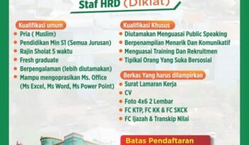 RSU Siaga Medika Pemalang Buka Rekrutmen Staf HRD, Pendaftaran Ditutup 29 Agustus 2026