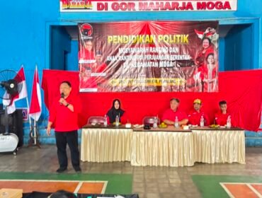 Ketua DPC PDI Perjuangan Kabupaten Pemalang, Indianto, SH, saat Musyawarah Ranting (Musran) dan Musyawarah Anak Ranting (Musanran) secara serentak di Kecamatan Moga dan Kecamatan Pulosari, pada Senin (3/8/2026).