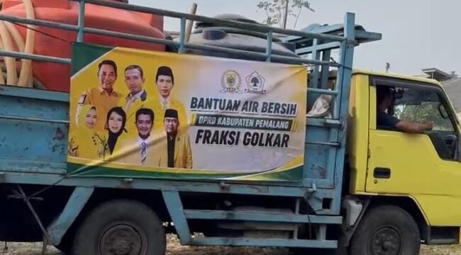 Fraksi Golkar DPRD Pemalang Salurkan Bantuan Air Bersih untuk Warga Terdampak Kekeringan di Pulosari