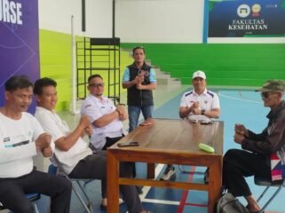 Ketua Umum Pengurus Provinsi Persatuan Tenis Meja Seluruh Indonesia (PTMSI) Jawa Tengah, Brigjen Pol (Purn.) Drs. Lukas Arry Dwiko Utomo, melakukan survei venue cabang olahraga (cabor) tenis meja di GOR Satria Udinus, Semarang, pada Rabu (5/8/2026 )