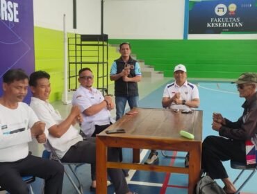 Ketua Umum Pengurus Provinsi Persatuan Tenis Meja Seluruh Indonesia (PTMSI) Jawa Tengah, Brigjen Pol (Purn.) Drs. Lukas Arry Dwiko Utomo, melakukan survei venue cabang olahraga (cabor) tenis meja di GOR Satria Udinus, Semarang, pada Rabu (5/8/2026 )