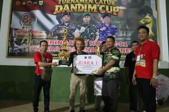 Turnamen Catur Dandim Cup Pemalang Diikuti 217 Peserta, Awam Wahono Keluar sebagai Juara Umum