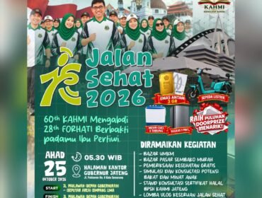 KAHMI Jateng Akan Gelar Jalan Sehat Milad ke-60, Siapkan Hadiah Sepeda Listrik dan Emas Antam