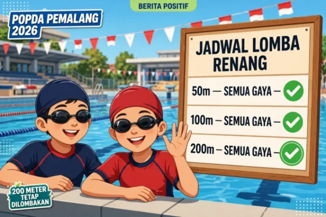 
					Sempat Jadi Sorotan, Panpel Tegaskan Nomor Renang 200 Meter Tetap Dilombakan di POPDA Pemalang 2026